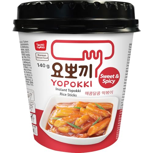 YOPOKKI - Instant Topokki Süß & Würzig - 12 X 140 GR - Multipack von rumarkt