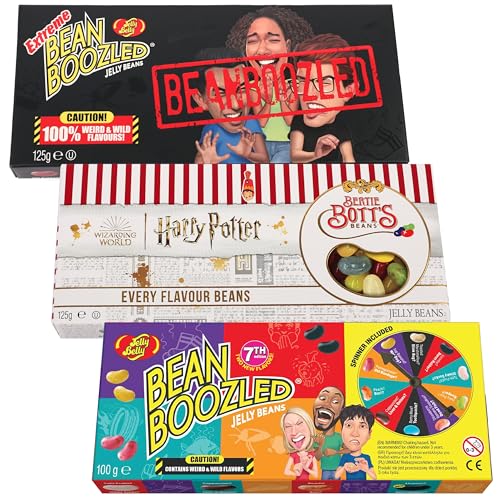 Jelly Belly Bean Boozled Set Glücksrad + Extreme Special Edition und Bertie Botts - insgesamt 325g, mit über 20 Geschmacksrichtungen Jelly Belly Bean Boozled Set Glücksrad + Extreme Special Edition und Bertie Botts - insgesamt 325g, mit über 20 Geschmacksrichtungen von Jelly Bean