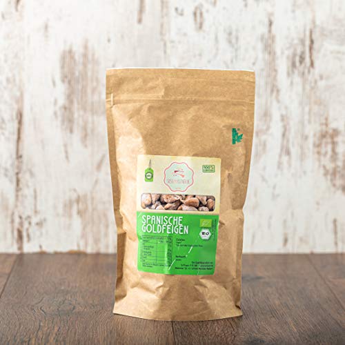 süssundclever.de® Bio "spanische Goldfeigen" | Premium Qualität | 1 kg | plastikfrei und ökologisch-nachhaltig abgepackt | Feigen von SÜSSUNDCLEVER.DE est 2016