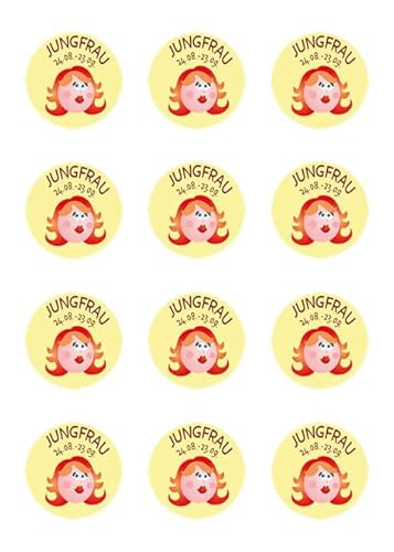 Muffinaufleger Muffins Amerikaner Tortenaufleger Sternzeichen SZ01 Jungfrau von sales-world24