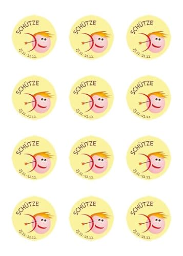 Muffinaufleger Muffins Amerikaner Tortenaufleger Sternzeichen SZ01 Schütze von sales-world24