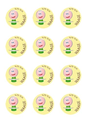 Muffinaufleger Muffins Amerikaner Tortenaufleger Sternzeichen SZ01 Waage von sales-world24