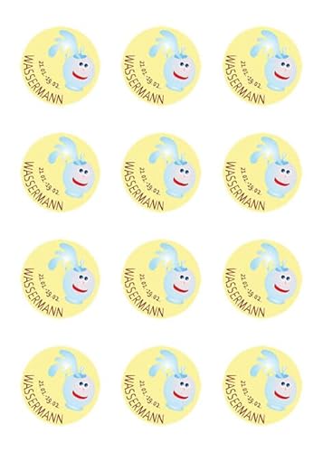 Muffinaufleger Muffins Amerikaner Tortenaufleger Sternzeichen SZ01 Wassermann Muffinaufleger Muffins Amerikaner Tortenaufleger Sternzeichen SZ01 Wassermann von sales-world24