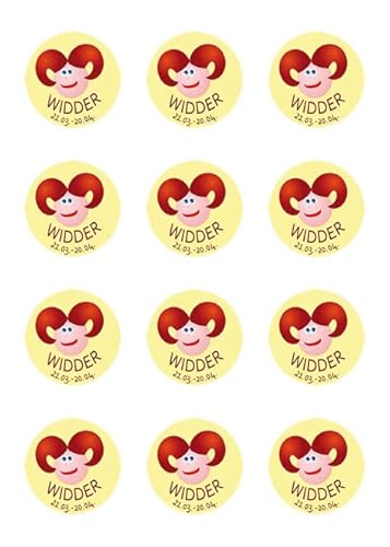 Muffinaufleger Muffins Amerikaner Tortenaufleger Sternzeichen SZ01 Widder von sales-world24