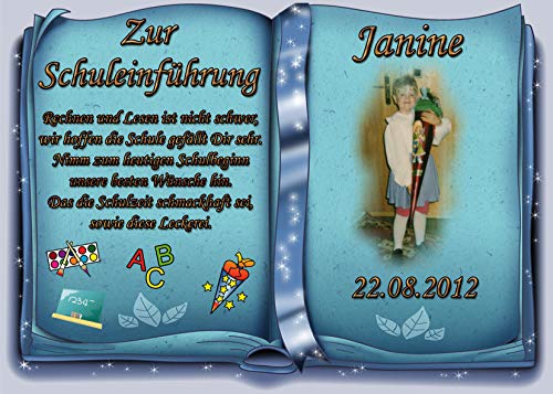 Tortenaufleger Fototorte Tortenbild Schulanfang Einschulung 1. Schultag DIN A5 SE16 von sales-world24