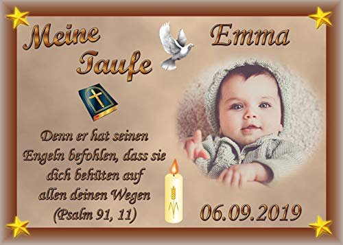 Tortenaufleger Fototorte Tortenbild Zuckerpapier Taufe DIN A4 T21 von sales-world24