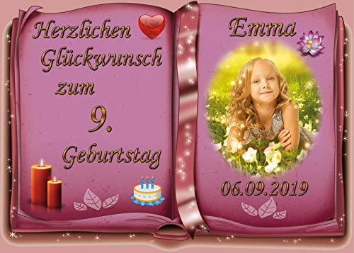 Tortenaufleger Fototorte Tortenbild zum Geburtstag Buchform DIN A5 G28 (Zuckerpapier) von sales-world24