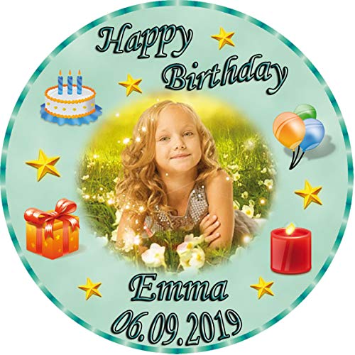 Tortenaufleger Fototorte Tortenbild zum Geburtstag Rund 20 cm G8 (Zuckerpapier) von sales-world24