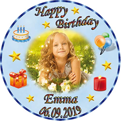 Tortenaufleger Fototorte Tortenbild zum Geburtstag Rund 20 cm G9 (Zuckerpapier) von sales-world24