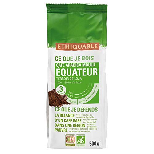 Ethiquable - Gemahlener Kaffee Ecuador Bio 500G - Lot De 3 - Preis pro Los - Schnelle Lieferung von salziger Snack