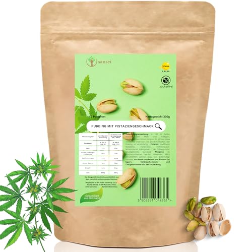 SANSEI Protein Pudding Hanf 300g Ohne Zuckerzusatz, Proteinreich, Glutenfrei, Ballaststoffe (Pistazie) SANSEI Protein Pudding Hanf 300g Ohne Zuckerzusatz, Proteinreich, Glutenfrei, Ballaststoffe (Pistazie) von sansei