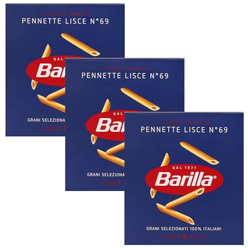 BARILLA Pennette Lisce - Italienische Röhrennudeln, Penne 500g (x3) von sarcia.eu