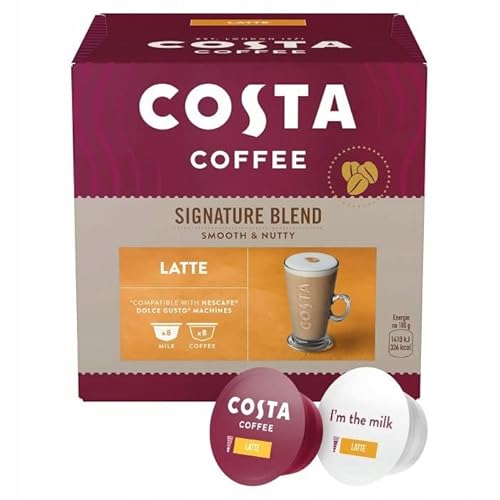 Kaffeekapseln Costa Coffee Signature Blend, Dolce Gusto kompatibel (LATTE 16 Kapseln) von sarcia.eu