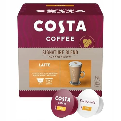 Kaffeekapseln Costa Coffee Signature Blend, Dolce Gusto kompatibel (LATTE 16 Kapseln) von sarcia.eu