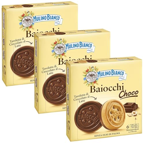 MULINO BIANCO Baiocchi Choco - Italienische Kekse mit Schokoladenfüllung 144g x 3 Pakete MULINO BIANCO Baiocchi Choco - Italienische Kekse mit Schokoladenfüllung 144g x 3 Pakete von sarcia.eu