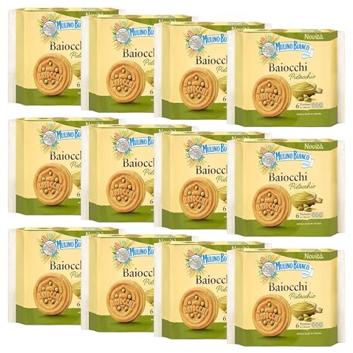 MULINO BIANCO Baiocchi Pistacchio - Kekse mit Pistazienfüllung 168g x 12 Pakete MULINO BIANCO Baiocchi Pistacchio - Kekse mit Pistazienfüllung 168g x 12 Pakete von sarcia.eu