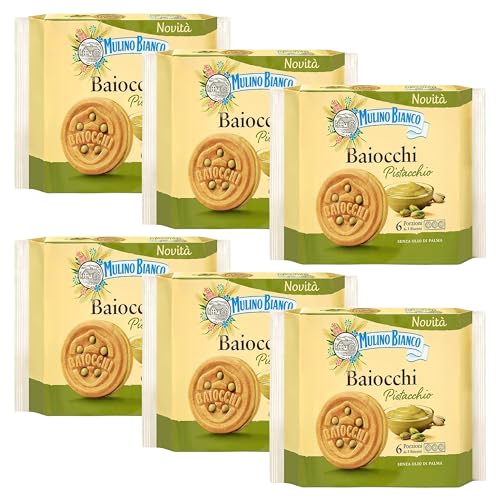 MULINO BIANCO Baiocchi Pistacchio - Kekse mit Pistazienfüllung 168g x 6 Pakete MULINO BIANCO Baiocchi Pistacchio - Kekse mit Pistazienfüllung 168g x 6 Pakete von sarcia.eu
