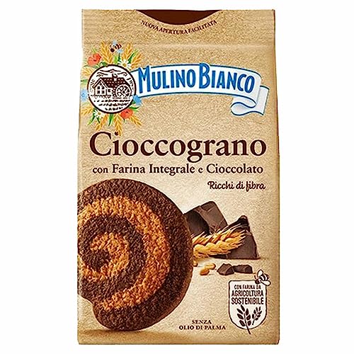 MULINO BIANCO Cioccograno Italienisches Mürbegebäck aus Vollkornmehl und dunkler Schokolade 330g (Cioccograno, x1) von sarcia.eu