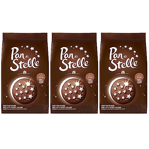 MULINO BIANCO Pan di stella - Italienische Schokoladenkekse mit gefrorenen Sternen 350g x 3 pakete (Pan di stella, x3) von sarcia.eu