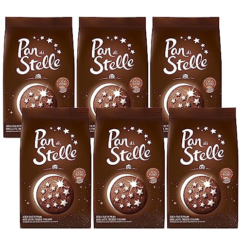 MULINO BIANCO Pan di stella - Italienische Schokoladenkekse mit gefrorenen Sternen 350g x 6 pakete (Pan di stella, x6) von sarcia.eu