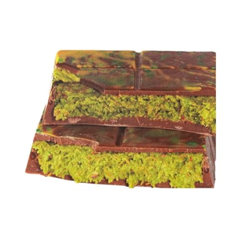 Dubai Style Breath Schokolade – Knuspriger Kadayıf mit Pistazien, Premium-Qualität, Handgemachte Dessert-Tafel,Halva (30gr) von sayy