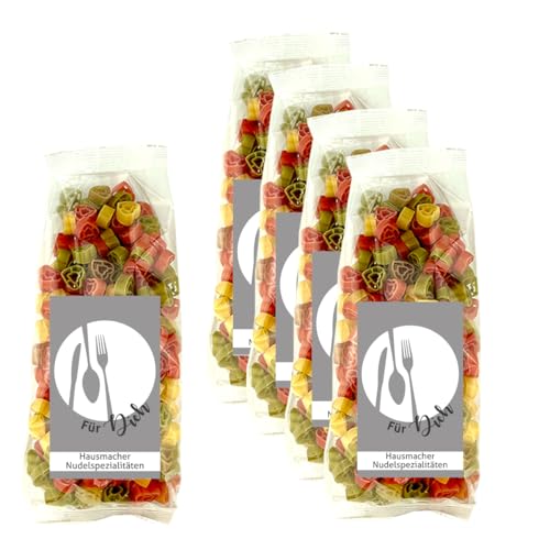 5x 250 gr. Nudeln Motiv: Für Dich/Geschenk/Kundengeschenk/Gastgeschenk von schenken-24