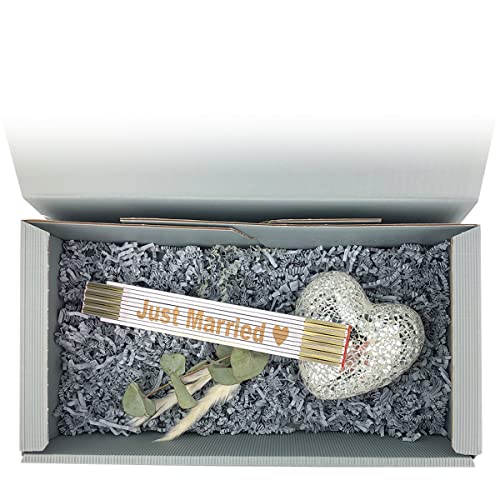 Geschenk zur Hochzeit - Zollstock mit hochwertiger Gravur - Hochzeitsgeschenk - Herz mit Mosaik- inkl. Geschenkverpackung von schenken-24