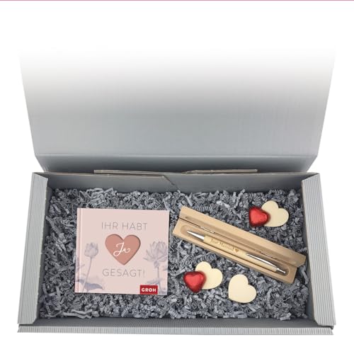 Geschenk zur Hochzeit - Holzkugelschreiber mit hochwertiger Gravur inkl. passendem Etui - kleines Buch - inkl. Geschenkverpackung Geschenk zur Hochzeit - Holzkugelschreiber mit hochwertiger Gravur inkl. passendem Etui - kleines Buch - inkl. Geschenkverpackung von schenken-24