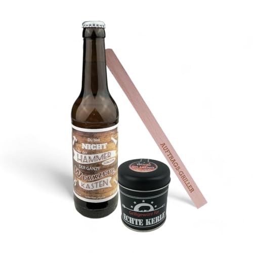 Geschenkset - Biermotiv zum auswählen - Grillgewürz -Grillzange personalisiert - Geburtstagsgeschenk - Männer - BBQ -, Bier:Handwerker, Grillzange:Tim Geschenkset - Biermotiv zum auswählen - Grillgewürz -Grillzange personalisiert - Geburtstagsgeschenk - Männer - BBQ -, Bier:Handwerker, Grillzange:Tim von schenken-24