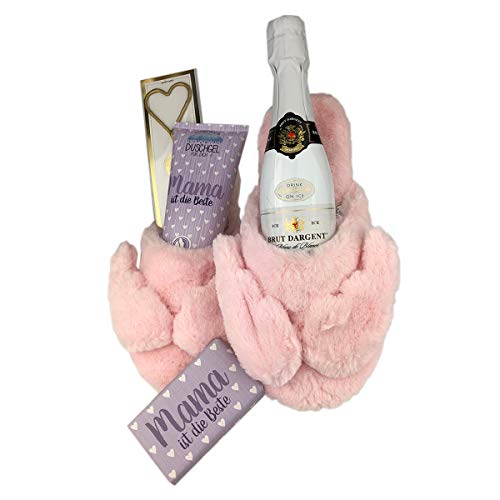 Geschenkset 'Kuschelige Weihnachten'/ Frauen/Hausschuhe/Freundin/Geschenk/Sekt, Auswahl:Modell 02, Schuhgrößen:36/37 Geschenkset 'Kuschelige Weihnachten'/ Frauen/Hausschuhe/Freundin/Geschenk/Sekt, Auswahl:Modell 02, Schuhgrößen:36/37 von schenken-24