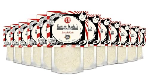 12er Packung Ramen Nudeln 200g | Nur 10kcal pro 100g | Algen Nudeln | Glutenfrei, Fettfrei & Vegan | Geruchs - und Geschmacksneutral | Made in Germany | Schultz und König von schultz und könig