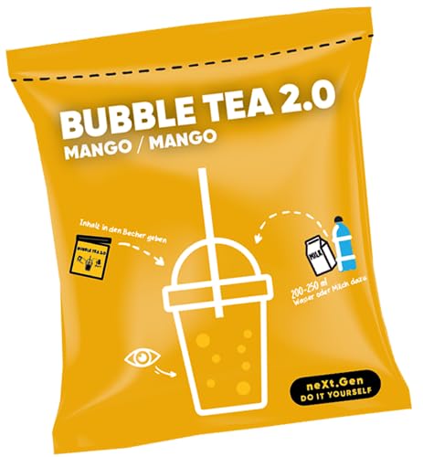 BUBBLE TEA 2.0 Mango x Mango, Mango Sirup mit Mango Perlen in Beutel 110 g, DO IT YOURSELF Instant Bubble Tea von schultz und könig