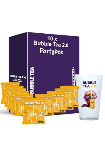 Mango Bubble Tea 2.0 Party Set – 10x Instant Bubble Tea Beutel inkl. Mehrwegbecher & Strohhalme – Perfekt für Kindergeburtstage & Partys Mango Bubble Tea 2.0 Party Set – 10x Instant Bubble Tea Beutel inkl. Mehrwegbecher & Strohhalme – Perfekt für Kindergeburtstage & Partys von schultz und könig