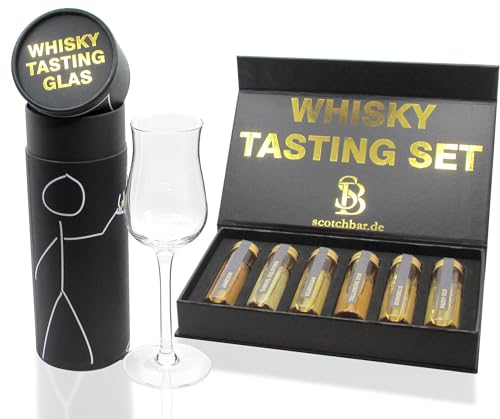 Einsteiger Whiskey Tasting Set | Irischer Whiskey | in edler Geschenkbox mit Magnetverschluss inklusive mundgeblasenes Tasting-Glas von scotchbar