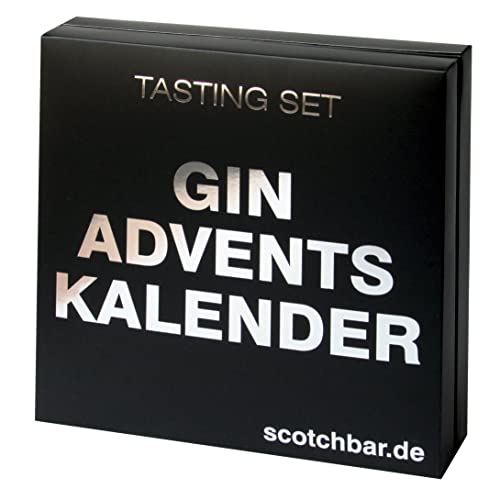 Gin Adventskalender in edler Geschenkbox exklusiv von scotchbar - 24 hochwertige Gin von scotchbar