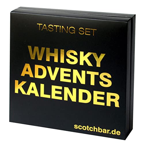 Premium Whisky Adventskalender in edler Geschenkbox exklusiv von scotchbar – 24 hochwertige Scotch Single Malt, jeweils für mindestens 10 Jahre in Eichenfässern gelagert von scotchbar