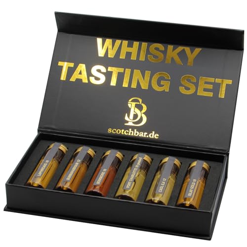 Premium Whisky Tasting Set rauchig | Islay Scotch Single Malt | 10 Jahre und älter | in edler Geschenkbox mit Magnetverschluss von scotchbar