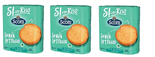 3x Riso Scotti Fette Biscottate Senza Lattosio 40 Laktosefreie Zwieback mit Vollkornmehl ohne Milchproteine und ohne Palmöl 300g Kekse Brotersatz 3x Riso Scotti Fette Biscottate Senza Lattosio 40 Laktosefreie Zwieback mit Vollkornmehl ohne Milchproteine und ohne Palmöl 300g Kekse Brotersatz von Riso Scotti