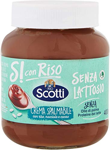3x Riso Scotti - Si con Riso - Streichcreme mit Reis, Haselnüssen und Kakao - laktosefreie, glutenfreie, palmölfreie Schokoladencremes 400 gr von Riso Scotti