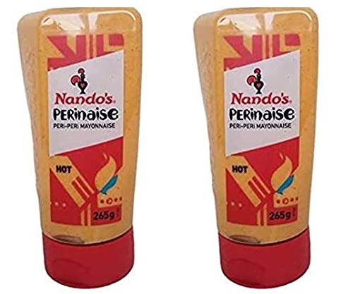 Nando's Peri Peri Hot Mayonnaise | Packung mit 2 x 265 g | Sandwich Sauce Spicy Dip Squeezy von several