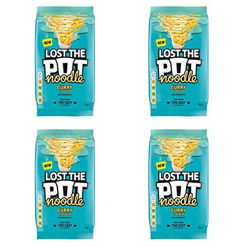 Pot Noodle Lost The Pot Curry Flavour 4er Pack (4 x 92g) von several