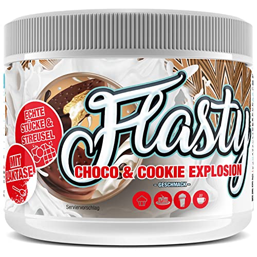 Flasty Geschmackspulver (Choco & Cookie Explosion) 1 x 250g Kalorienarmes Flavour Pulver mit Nur ca. 9 kcal pro Portion bringt es Leben in deinen Quark, Joghurt und vielem mehr. von #sinob
