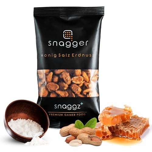 100g Süß-salzig geröstete Honig Erdnüsse by SNAGGER - Gamer Snack HonigSalzErdnuss mit Gerösteten und Gesalzenen Erdnüssen/Nüsse Erdnüsse Gesalzen, Erdnüsse Geröstet und Gesalzen/snaggz+ von snaggz