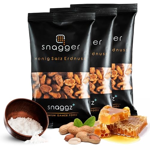 300g Süß-Salzig geröstete Honig Erdnüsse by SNAGGER - GamerSnack HonigSalzErdnuss mit Gerösteten und Gesalzenen Erdnüssen/Nüsse Erdnüsse Gesalzen, Erdnüsse Geröstet und Gesalzen/snaggz+ von snaggz