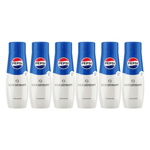 SodaStream Sirup Pepsi Cola - 1x Flasche ergibt 9 Liter Fertiggetränk, Sekundenschnell zubereitet und immer frisch, 6er Pack (6 x 440 ml) von SodaStream