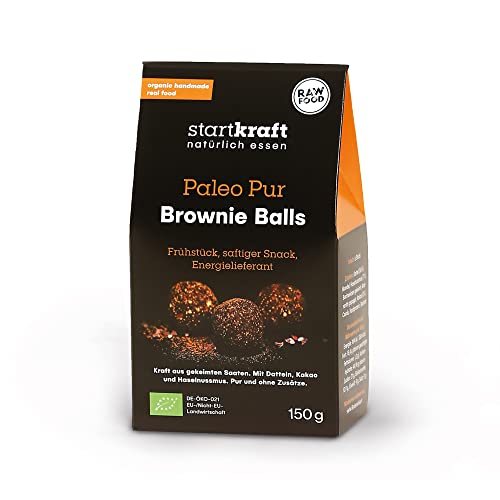 STARTKRAFT Brownie Balls Paleo - 150g Packung - Energy Balls ohne Zucker-Zusätze und mit Datteln - mit gekeimten Saaten und Superfoods - glutenfrei und laktosefrei - Pralinen STARTKRAFT Brownie Balls Paleo - 150g Packung - Energy Balls ohne Zucker-Zusätze und mit Datteln - mit gekeimten Saaten und Superfoods - glutenfrei und laktosefrei - Pralinen von startkraft
