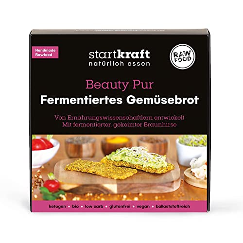 STARTKRAFT Fermentiertes Gemüse Brot - 175g - Knusper Brot mit fermentierter und gekeimter Braunhirse - Glutenfreies Brot für eine ausgewogene Low Carb Ernährung von startkraft