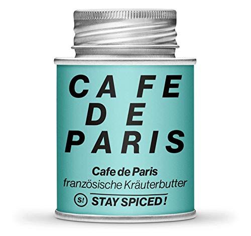 Cafe de Paris I Exzellentes Kräuterbutter Gewürz von STAY SPICED ! I Füllgewicht 50g | 170ml Schraubdose aus Weißblech zu 100% recyclebar Cafe de Paris I Exzellentes Kräuterbutter Gewürz von STAY SPICED ! I Füllgewicht 50g | 170ml Schraubdose aus Weißblech zu 100% recyclebar von stay spiced!