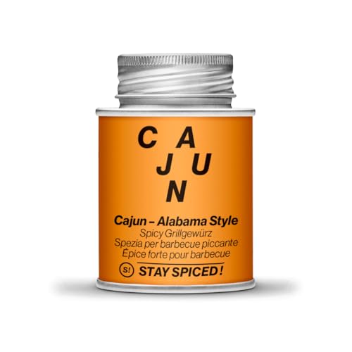 Köstliches Cajun Gewürz von STAY SPICED ! BBQ Gewürzmischung in American Alabama Style I Scharf und Pikant I Verpackt in 170 ml Weißblechdose von stay spiced!