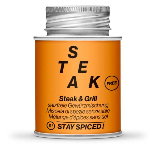STAY SPICED ! SALZFREIE GEWÜRZMISCHUNG | FREE STEAK & GRILL I 170ML SCHRAUBDOSE I FÜLLGEWICHT 70g I FREI VON KONSERVIERUNGSSTOFFEN | ALLERGENFREI | ZUCKERFREI | KEIN KNOBLAUCH | KEINE ZWIEBEL STAY SPICED ! SALZFREIE GEWÜRZMISCHUNG | FREE STEAK & GRILL I 170ML SCHRAUBDOSE I FÜLLGEWICHT 70g I FREI VON KONSERVIERUNGSSTOFFEN | ALLERGENFREI | ZUCKERFREI | KEIN KNOBLAUCH | KEINE ZWIEBEL von stay spiced!